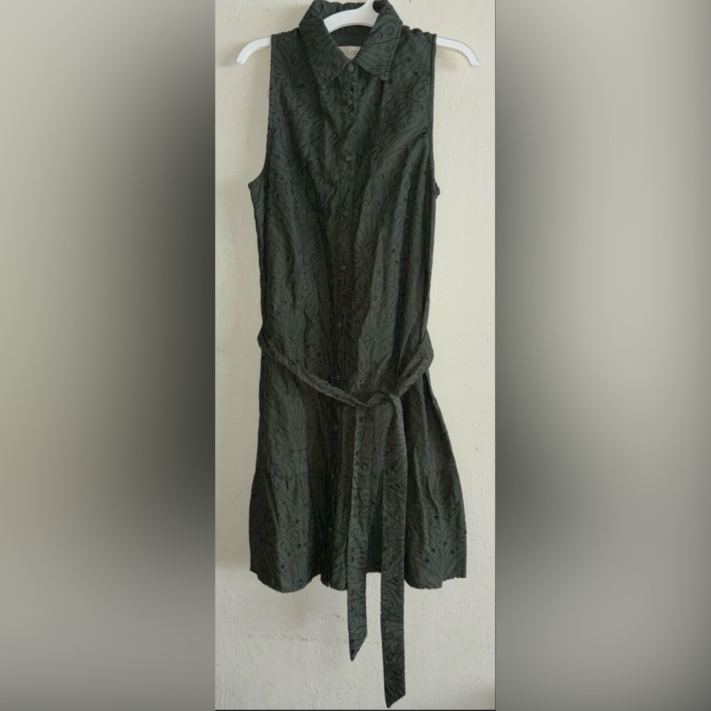 NWT Loft Ann Eyelet Tiered Dress